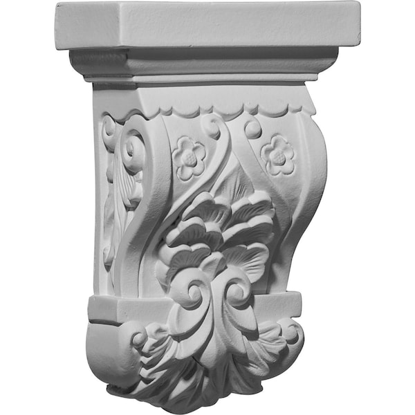 Ekena Millwork 5 1/2"W x 2 3/4"D x 8 1/4"H Emery Leaf Corbel COR05X02X08EM - main